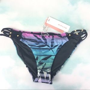 New PilyQ Congo Braided Beaded Full Bikini Bottom